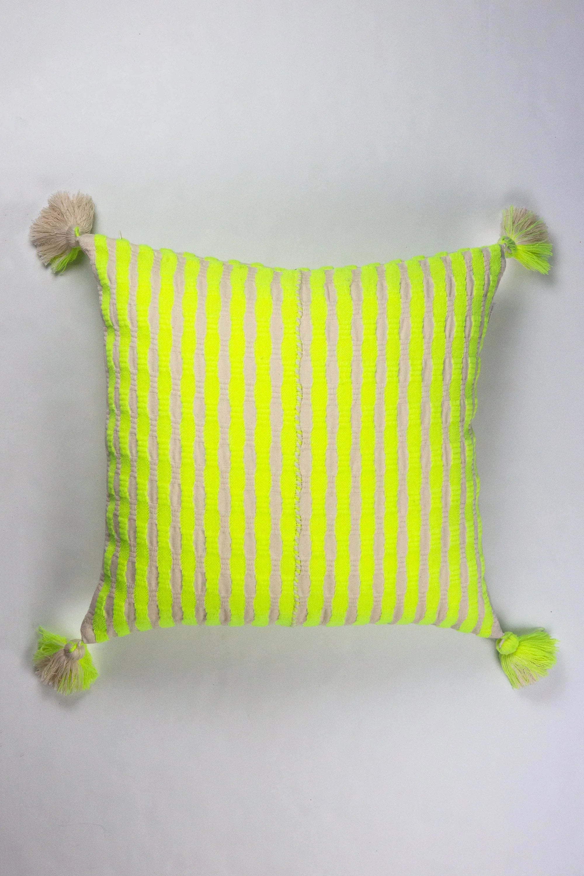 Antigua Pillow - Neon Pink and Yellow Archive New York