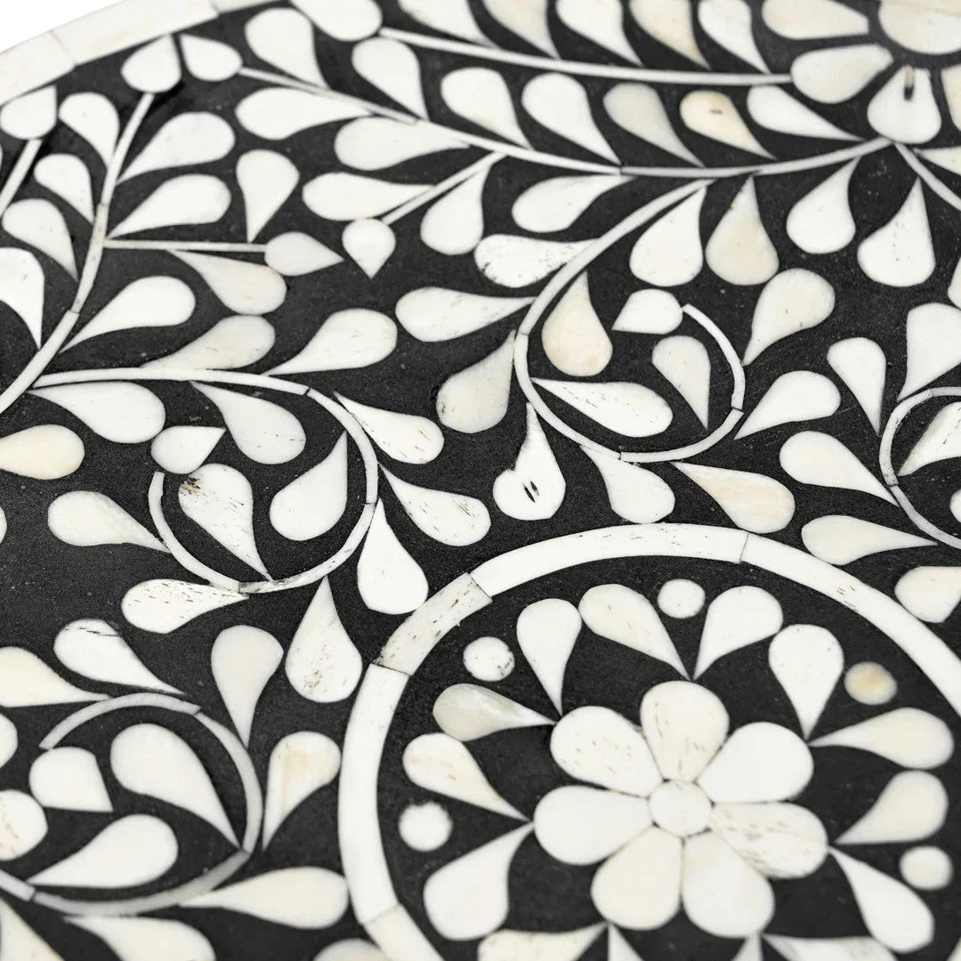 Nilgiri bone inlay end table