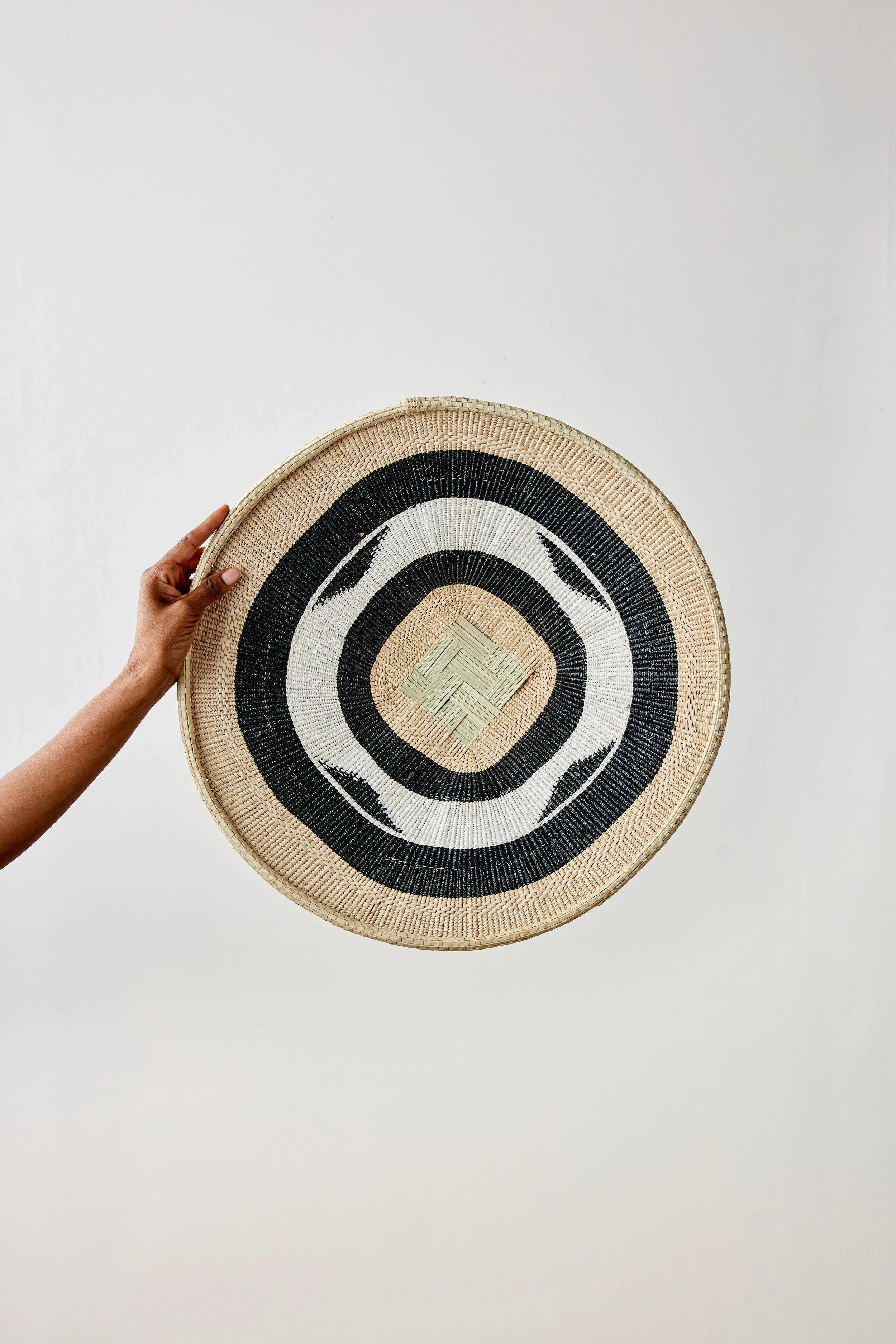 Nolyia Black Flat Basket Kanju Interiors