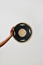 Nolyia Black Flat Basket Kanju Interiors