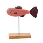 Nordic Statue - Colorful Wooden Home Sculpture, texture detail - House Of Avana