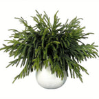 10pcs Real Touch Artificial Norfolk Pine Branches - UV-Resistant Fake Plants, 45.72cm Evergreen Stems for Christmas, Halloween, Wedding, Home Decor - No Maintenance Faux Greenery Garland, Centerpieces, Table, Mantle, Shelf De House Of Avana