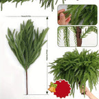 10pcs Real Touch Artificial Norfolk Pine Branches - UV-Resistant Fake Plants, 45.72cm Evergreen Stems for Christmas, Halloween, Wedding, Home Decor - No Maintenance Faux Greenery Garland, Centerpieces, Table, Mantle, Shelf De House Of Avana