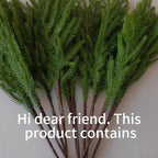 10pcs Real Touch Artificial Norfolk Pine Branches - UV-Resistant Fake Plants, 45.72cm Evergreen Stems for Christmas, Halloween, Wedding, Home Decor - No Maintenance Faux Greenery Garland, Centerpieces, Table, Mantle, Shelf De House Of Avana