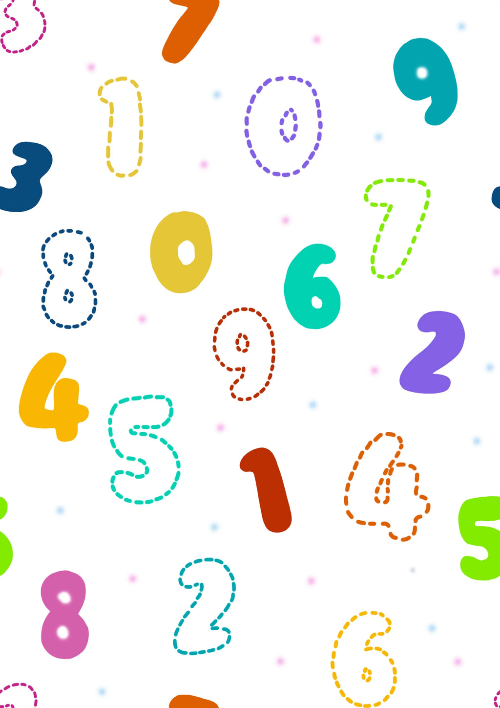 Numbers Printed Printed Canopy PushpLinen