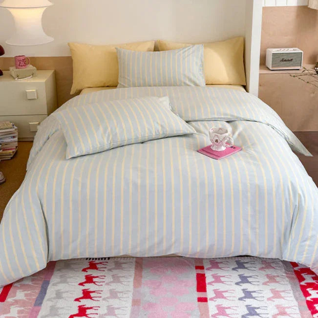 Chloe Pastel Candy Cotton Bedding Set / Mint Ever Lasting
