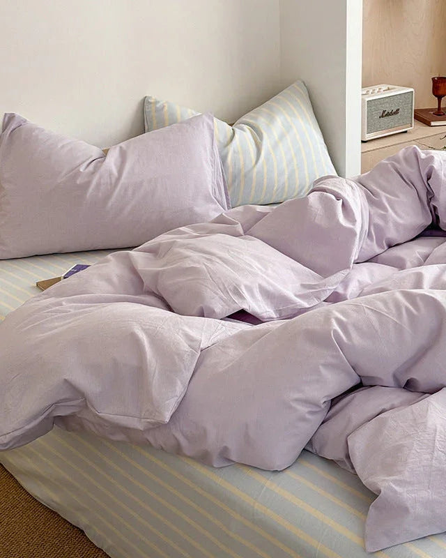 Chloe Pastel Candy Cotton Bedding Set / Mint Ever Lasting