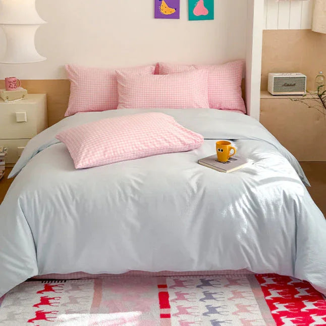 Chloe Pastel Candy Cotton Bedding Set / Mint Ever Lasting