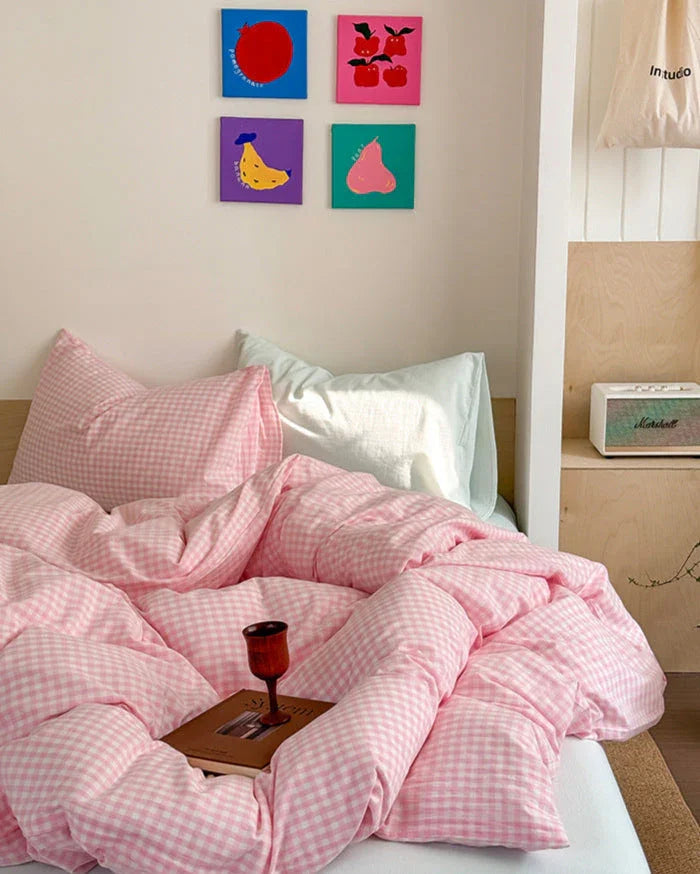 Chloe Pastel Candy Cotton Bedding Set / Mint Ever Lasting