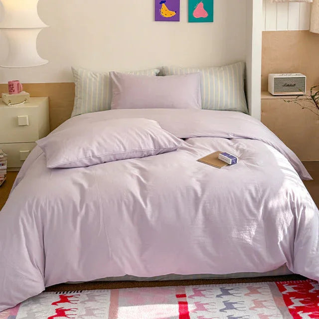 Chloe Pastel Candy Cotton Bedding Set / Mint Ever Lasting