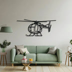 Oh-6 Cayuse Angle Metal Aircraft Wall Art - Ncp0589, side view - House Of Avana