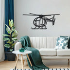Oh-6 Cayuse Angle Metal Aircraft Wall Art - Ncp0589, detail shot - House Of Avana