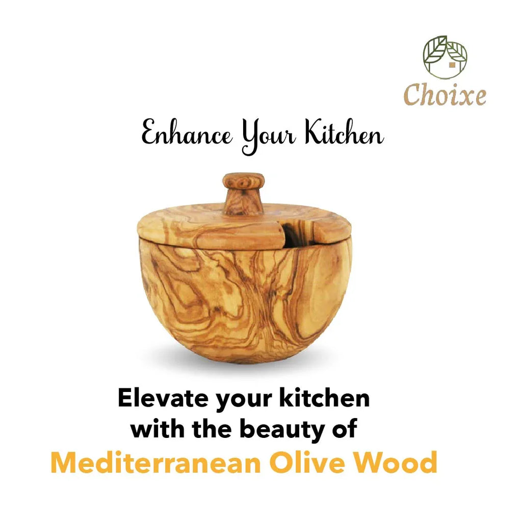 Mediterranean Olive Wood Canister Choixe