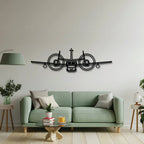 Ov-1 Mohawk Front Metal Aircraft Wall Art - Ncp0590, side view - House Of Avana