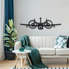 Ov-1 Mohawk Front Metal Aircraft Wall Art - Ncp0590, detail shot - House Of Avana