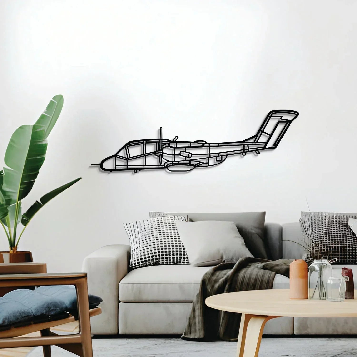 Ov-10 Bronco Metal Aircraft Wall Art - Ncp0591, back view - House Of Avana