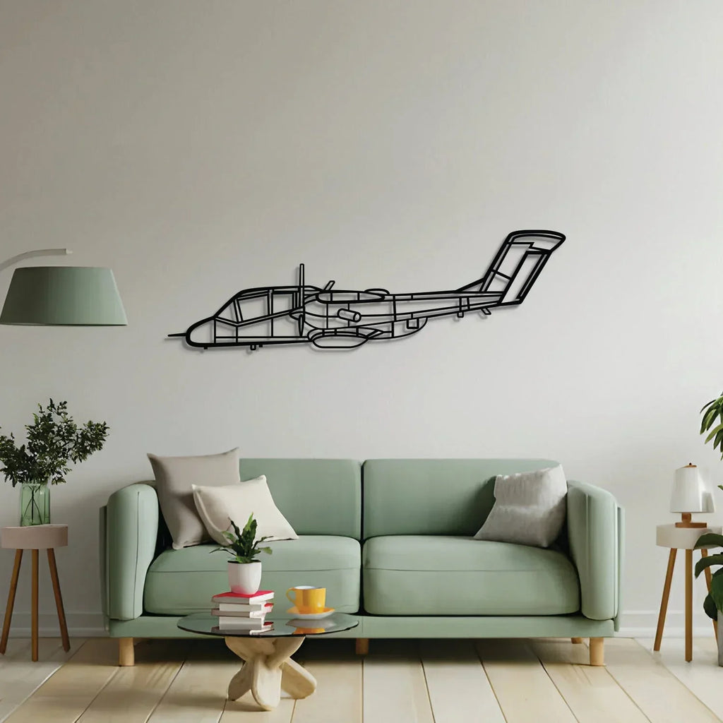 Ov-10 Bronco Metal Aircraft Wall Art - Ncp0591, side view - House Of Avana