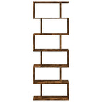 Room Divider Bookcase 6-Tier Smoked Oak 70x24x193 cm Engineered Wood House Of Avana [[SKU:HOA-BOK-021]]