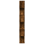Room Divider Bookcase 6-Tier Smoked Oak 70x24x193 cm Engineered Wood House Of Avana