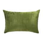 Olive Green Silk Velvet Ikat Pillow Cover X 24, lifestyle image - House Of Avana