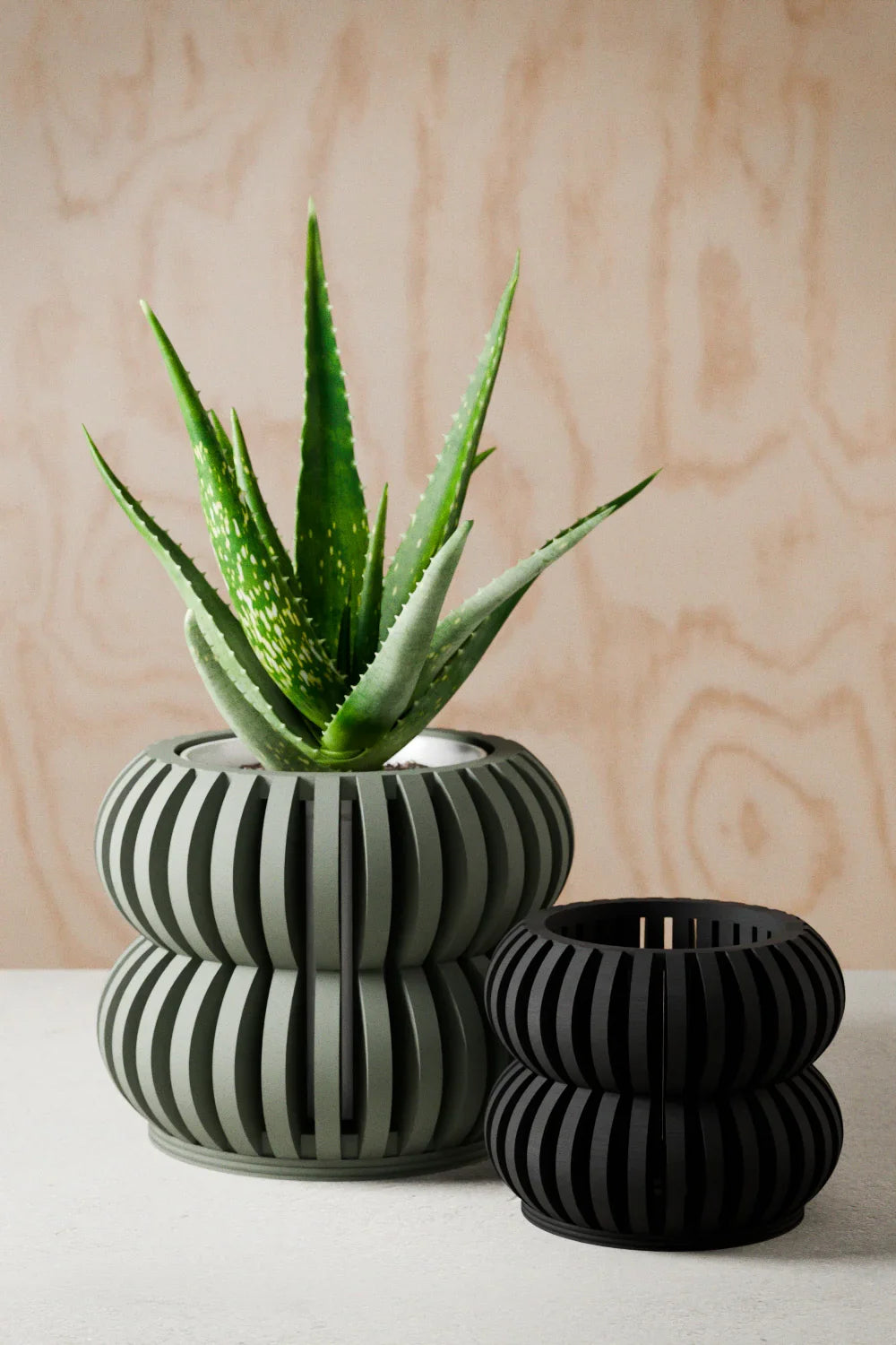 Orchid Planter Double Bubbles, front view - House Of Avana
