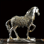 Antique Style Horse Ornaments, Resin Sculpture Artworks, Suitable for Home Living Room, Office Café... - House Of Avana