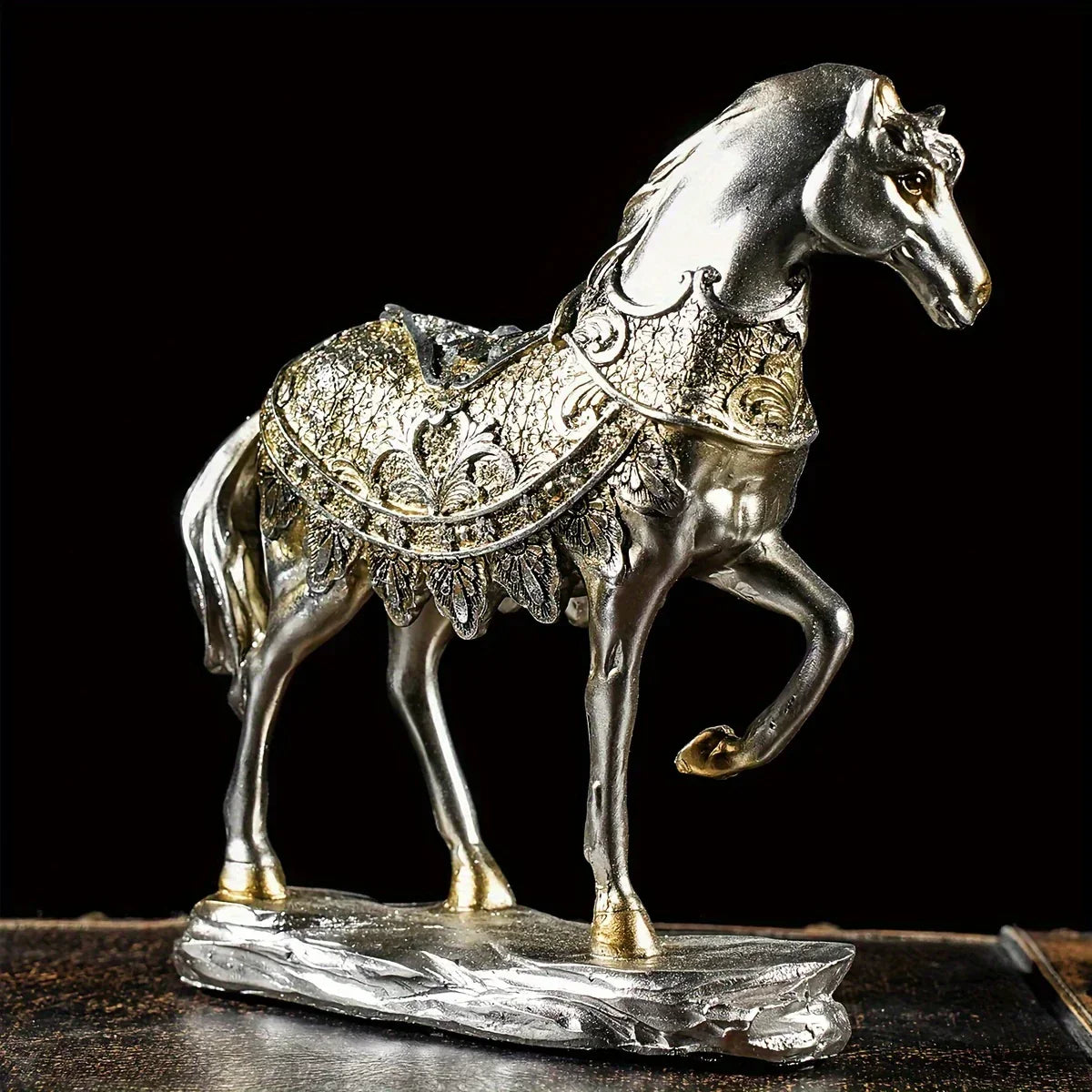 Antique Style Horse Ornaments, Resin Sculpture Artworks, Suitable for Home Living Room, Office Café... - House Of Avana