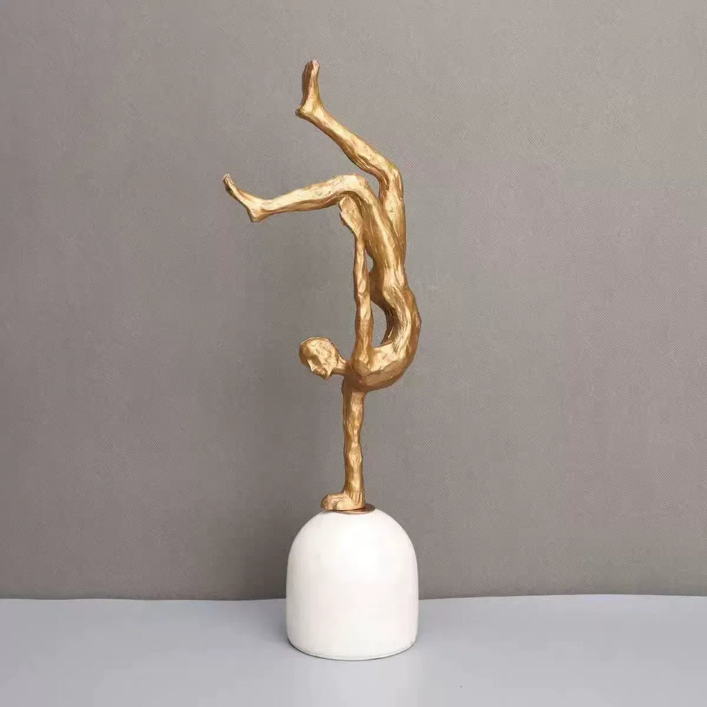 Accessible Luxury Minimalist Creative Black Cast Iron Marble Figure Sculpture Decoration Home Living... - House Of Avana
