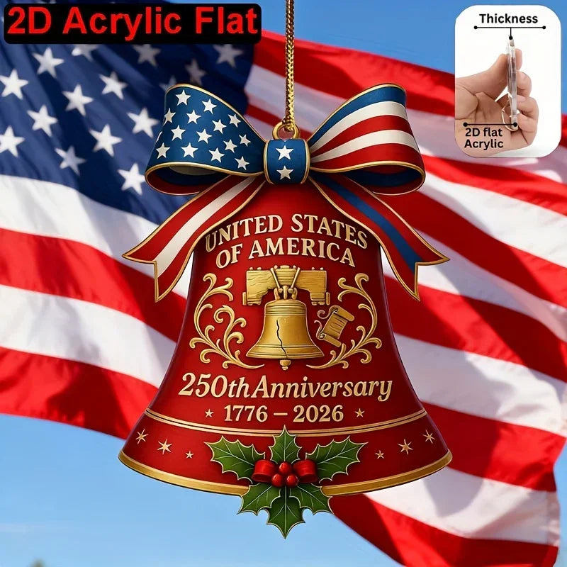 Ornament - Patriotic Acrylic 2d Flat, detail shot - House Of Avana