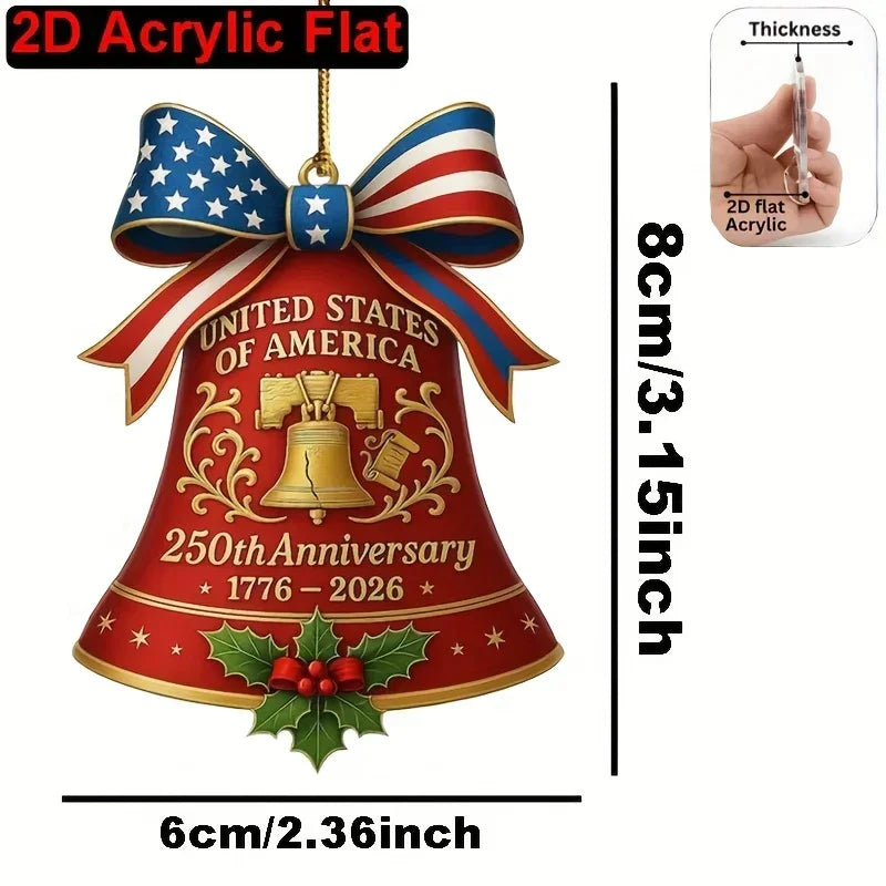 Ornament - Patriotic Acrylic 2d Flat, lifestyle image - House Of Avana