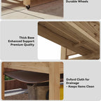 Outdoor Raised Garden Beds with Lockable Wheels Elevated Wooden Growing Bed for Flowers, Vegetables, Planter Box with Legs & Storage Shelf for Backyard, Patio, Balcony, Wooden Garden Bed, Round Raised Garden Bed, Narrow Garde House Of Avana