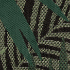 Outdoor Rug Ostende Tropical Palm Leaves - Black Green RugYourHome