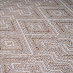 Outdoor Rug Vermont Stain-Resistant with Boho Pattern in Beige RugYourHome