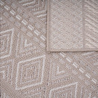 Outdoor Rug Vermont Stain-Resistant with Boho Pattern in Beige RugYourHome