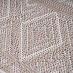 Outdoor Rug Vermont Stain-Resistant with Boho Pattern in Beige RugYourHome