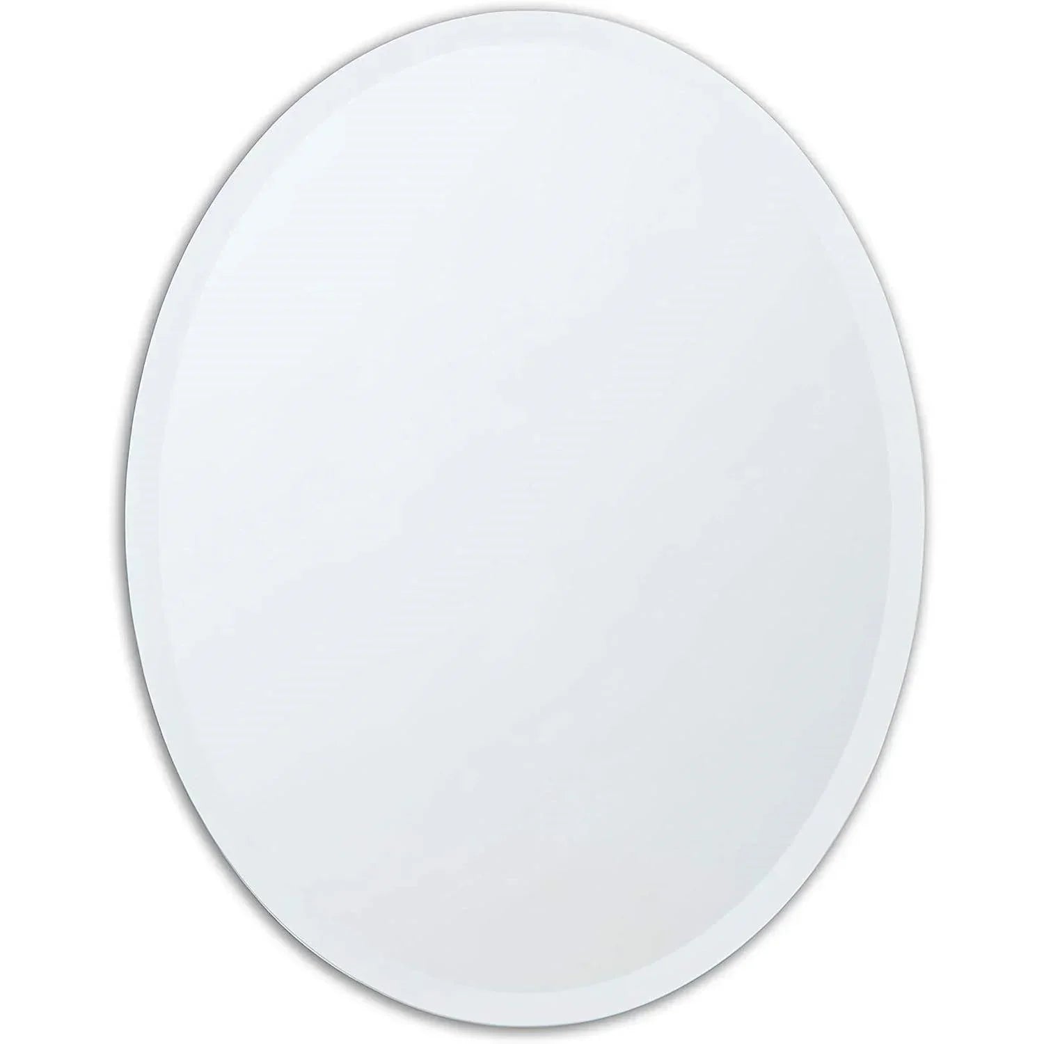 Oval Frameless 36-inch Beveled Bathroom Bedroom Living Room Vanity Wall Mirror