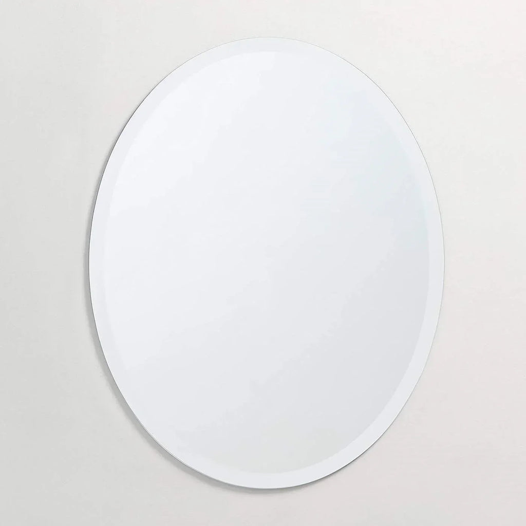 Oval Frameless 36-inch Beveled Bathroom Bedroom Living Room Vanity Wall Mirror