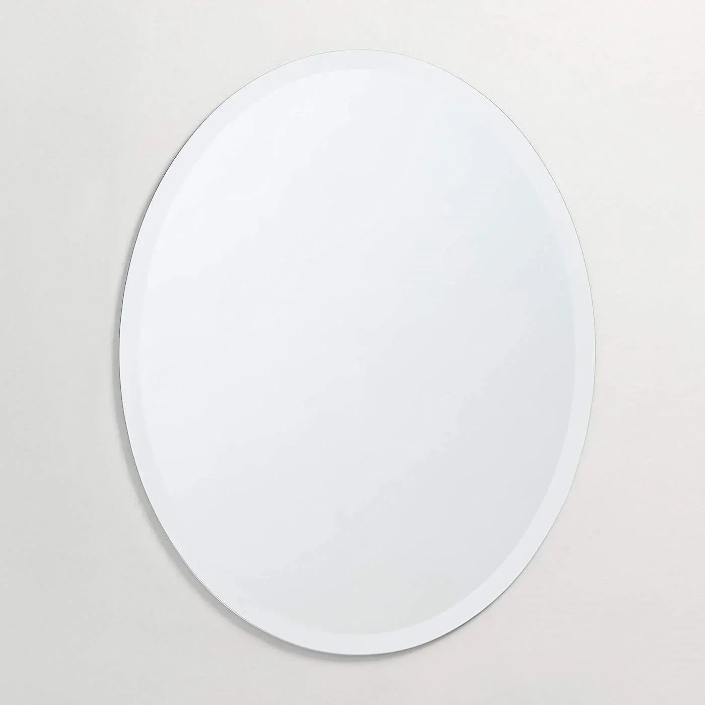 Oval Frameless 36-inch Beveled Bathroom Bedroom Living Room Vanity Wall Mirror