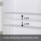 Over the Toilet Bathroom Storage Cabinet Shelving Unit in Grey Wood Finish