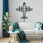 P-3 Orion Top Metal Aircraft Wall Art - Ncp0593, back view - House Of Avana