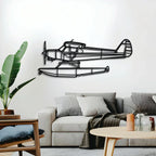 Pa-18-150 Super Cub Metal Aircraft Wall Art - Ncp0595, back view - House Of Avana