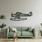 Pa-18-150 Super Cub Metal Aircraft Wall Art - Ncp0595, side view - House Of Avana