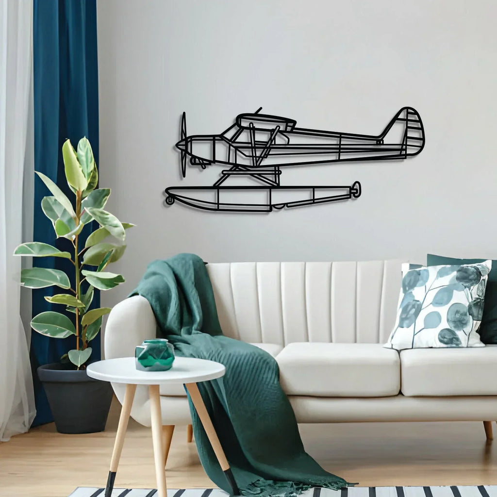 Pa-18-150 Super Cub Metal Aircraft Wall Art - Ncp0595, detail shot - House Of Avana