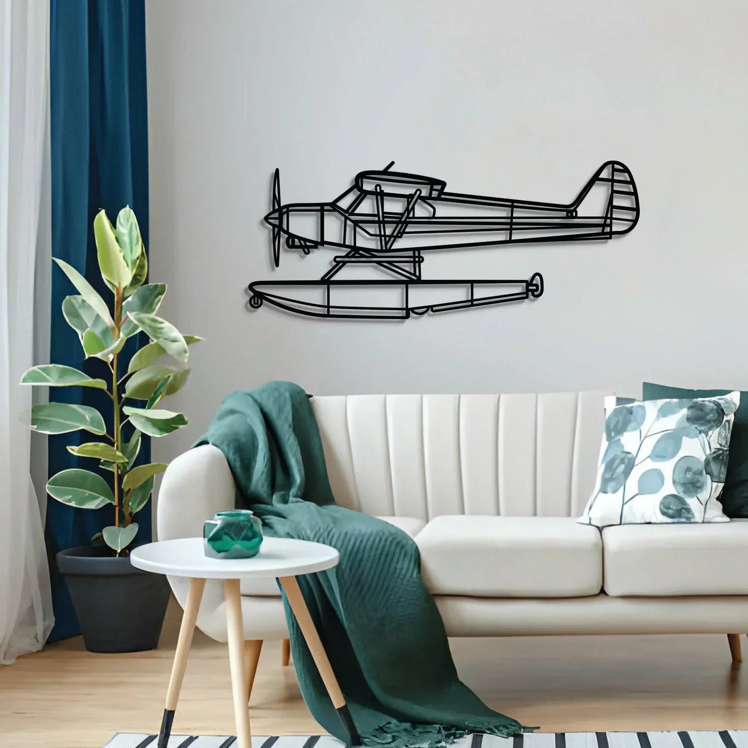 Pa-18-150 Super Cub Metal Aircraft Wall Art - Ncp0595, detail shot - House Of Avana