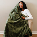 PATTERNED FAUX FUR THROW BLANKETS