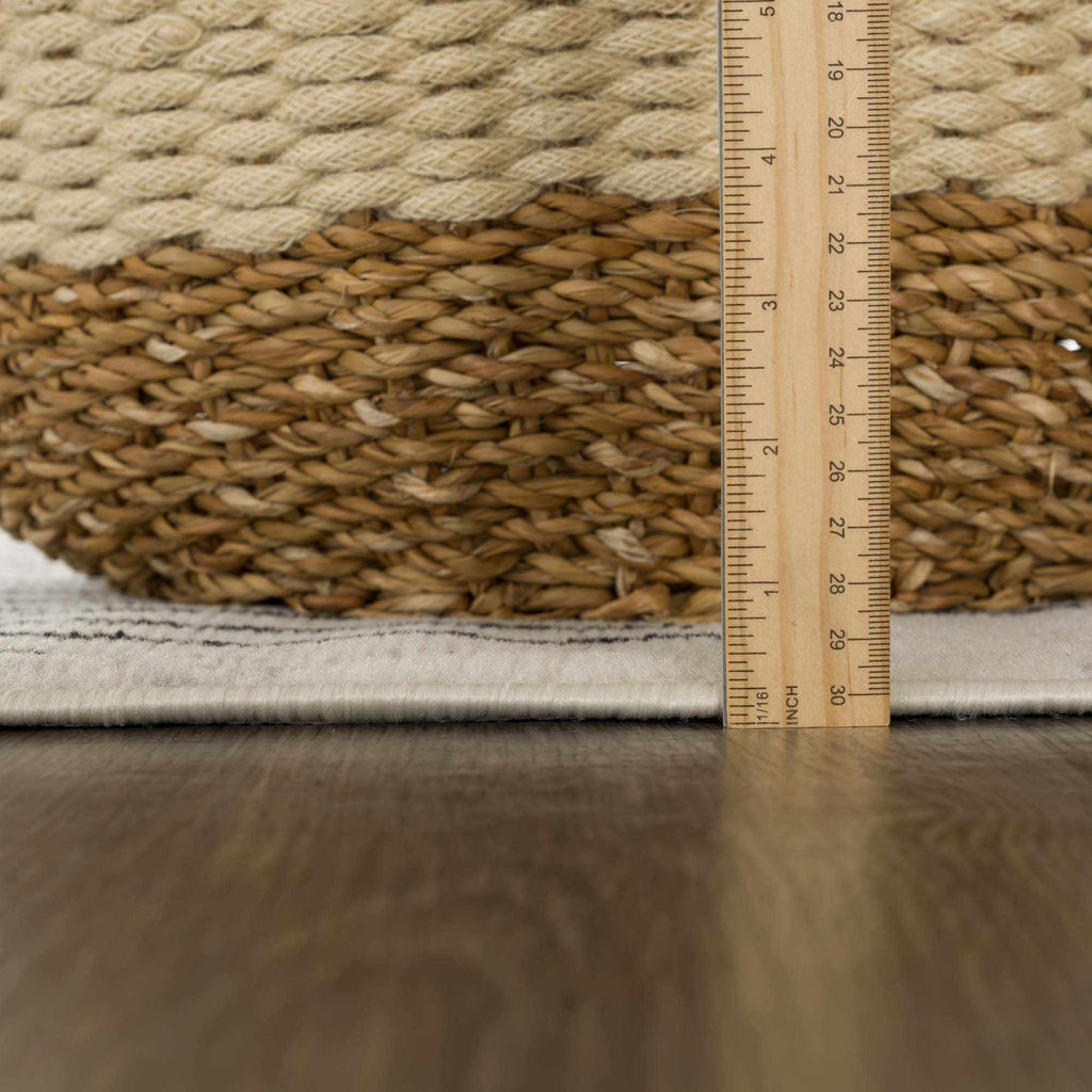 Angus Abstract Black and White Area Rug Hauteloom