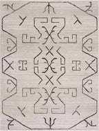 Azzan Cream & Charcoal Area Rug Hauteloom