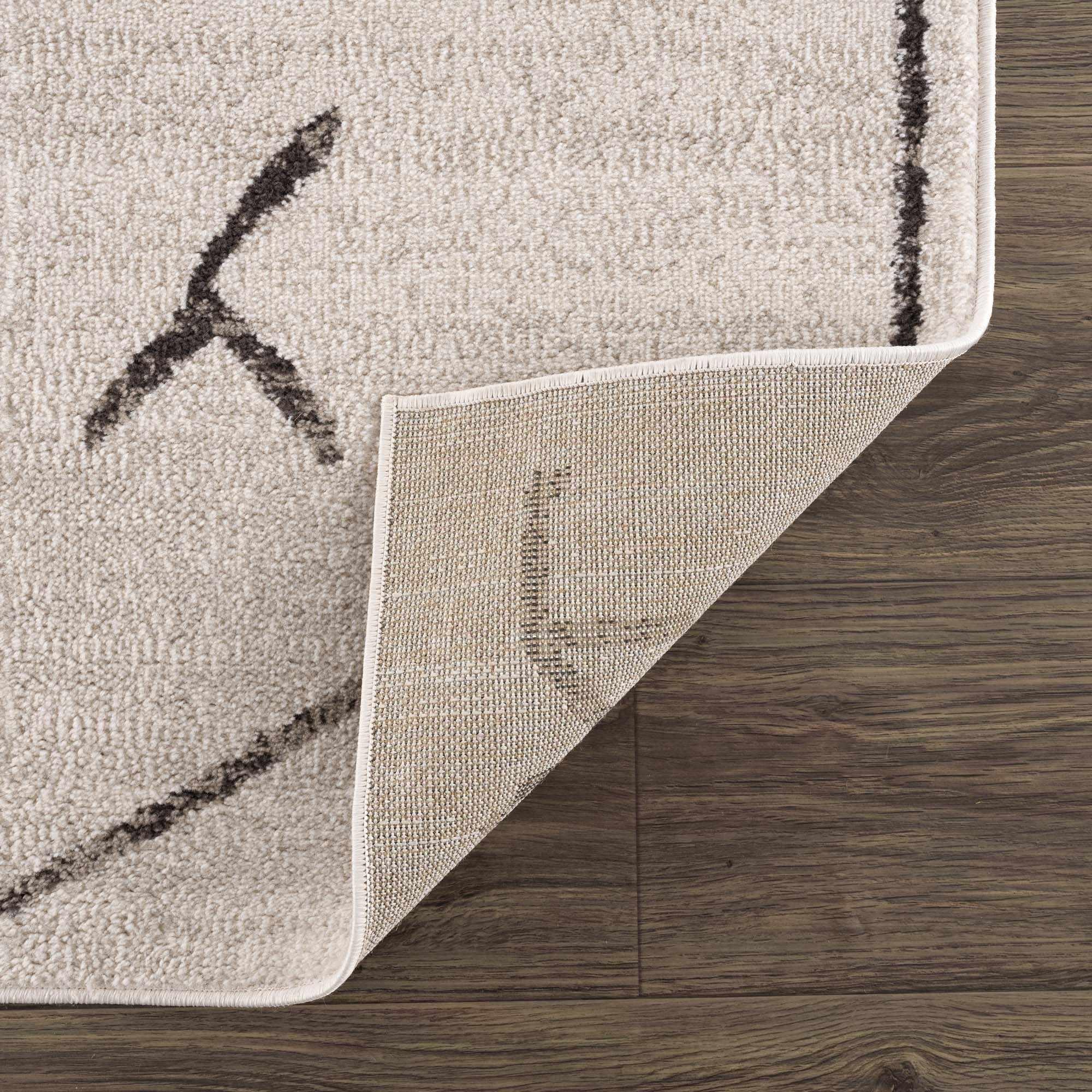 Azzan Cream & Charcoal Area Rug Hauteloom
