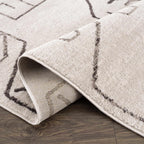 Azzan Cream & Charcoal Area Rug Hauteloom