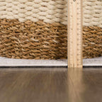 Azzan Cream & Charcoal Area Rug Hauteloom